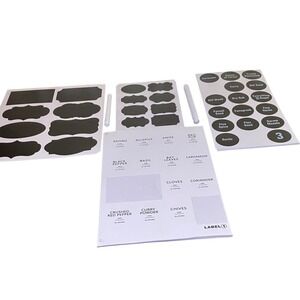 Chalkboard Spice Labels Stickers and Pens for Jars Containers  Organization